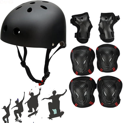 Skatehelm Kinder Erwachsene BMX Protektoren Set Belüftung Leicht