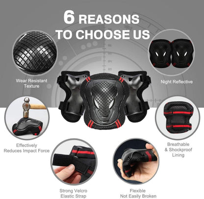 Skateboard Helm Set Erwachsene Kinder Schonerset Inliner Protektoren 57-62 cm