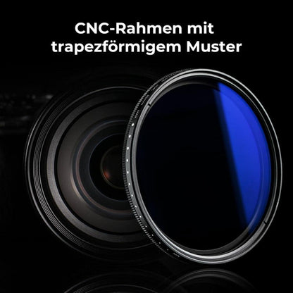 K&F Concept 55mm Variabler ND2-400 Slim Graufilter Neutral Dichte 1-9 Stop