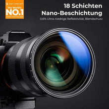 K&F Concept 67mm ND2-400 Variabler Slim ND Filter