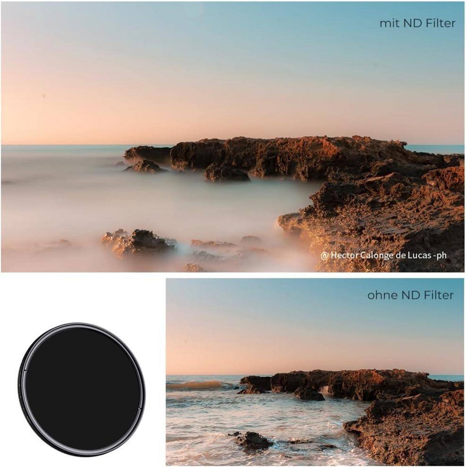 K&F Concept 62mm Variabler ND Filter Slim ND2-400 Graufilter