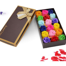 18 Rosen-Badeseifen Blumen im Geschenkset, Multi Farben