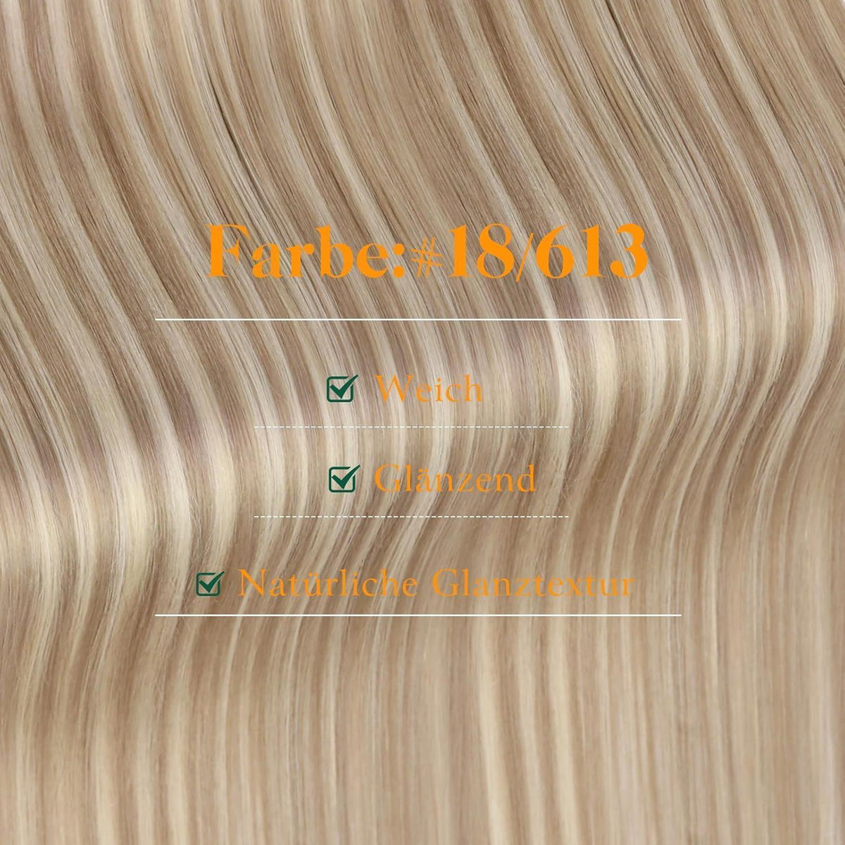 Echthaar Tape Extensions Blond Aschblond 30cm #18/613