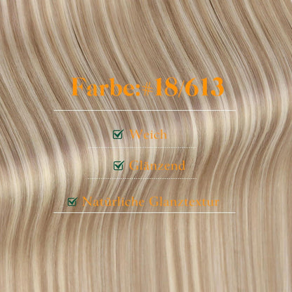 Echthaar Tape Extensions Blond Aschblond 30cm #18/613