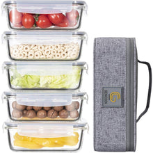 GENICOOK Lunchbox Bento Brotdose Glas Frischhaltedosen für