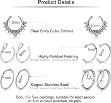 Mayhoop Fake Piercings 10 Stück Nasen Lippen Septum