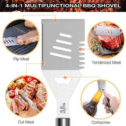 35tlg Grillbesteck Edelstahl Geschenke Set inklusive Koffer