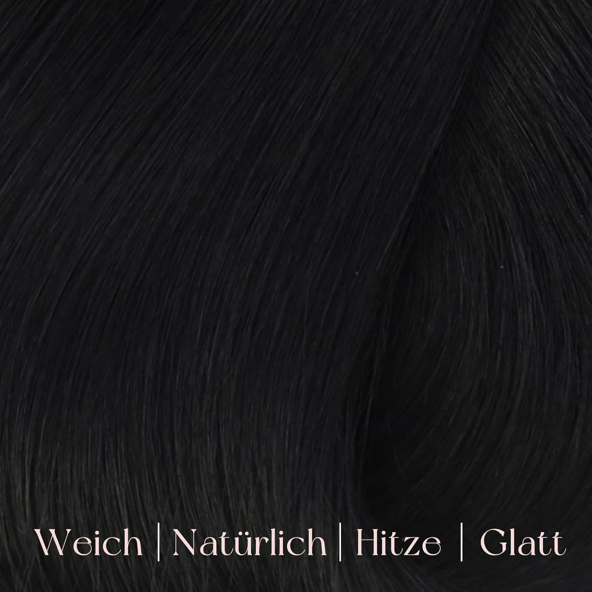 Clip-In Haarverlängerung Echthaar Schwarz 30cm