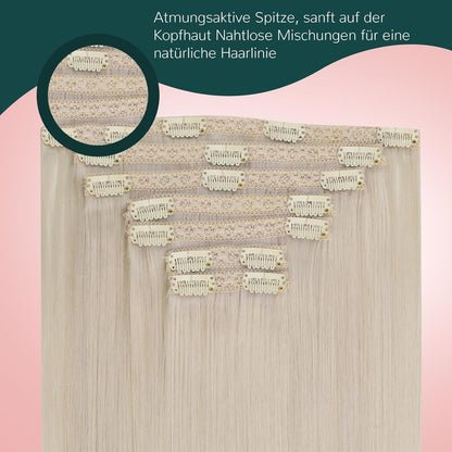 Blond Echthaar Clip-in Extensions – Remy Menschenhaar 40cm
