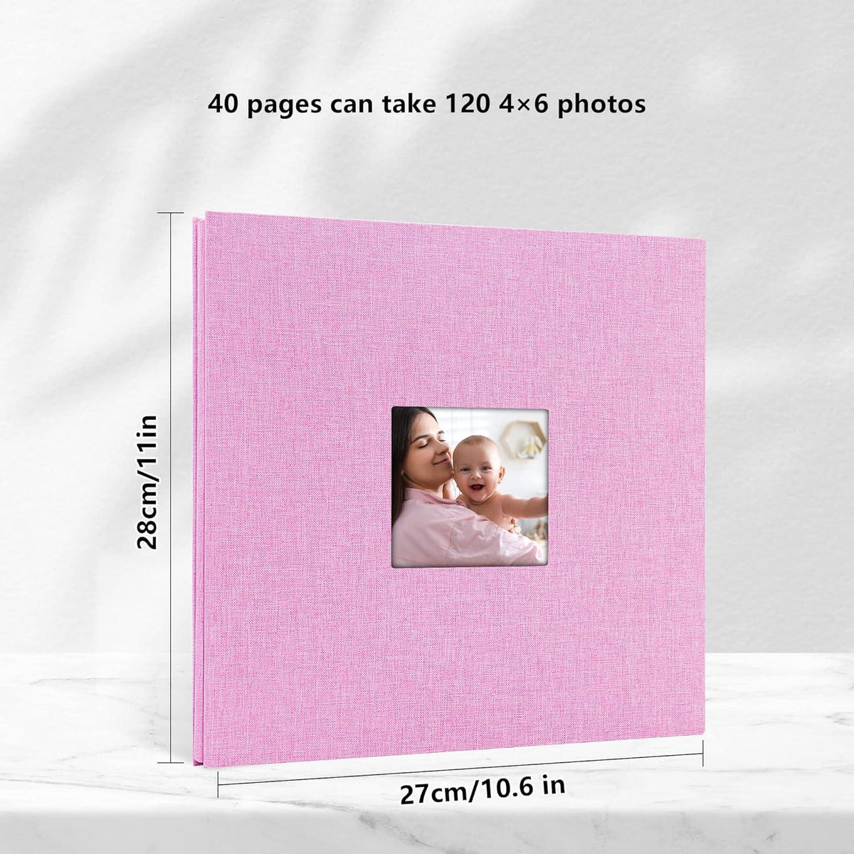 Selbstklebendes Fotoalbum 10x15 cm mit 40 weißen Seiten für Hochzeit