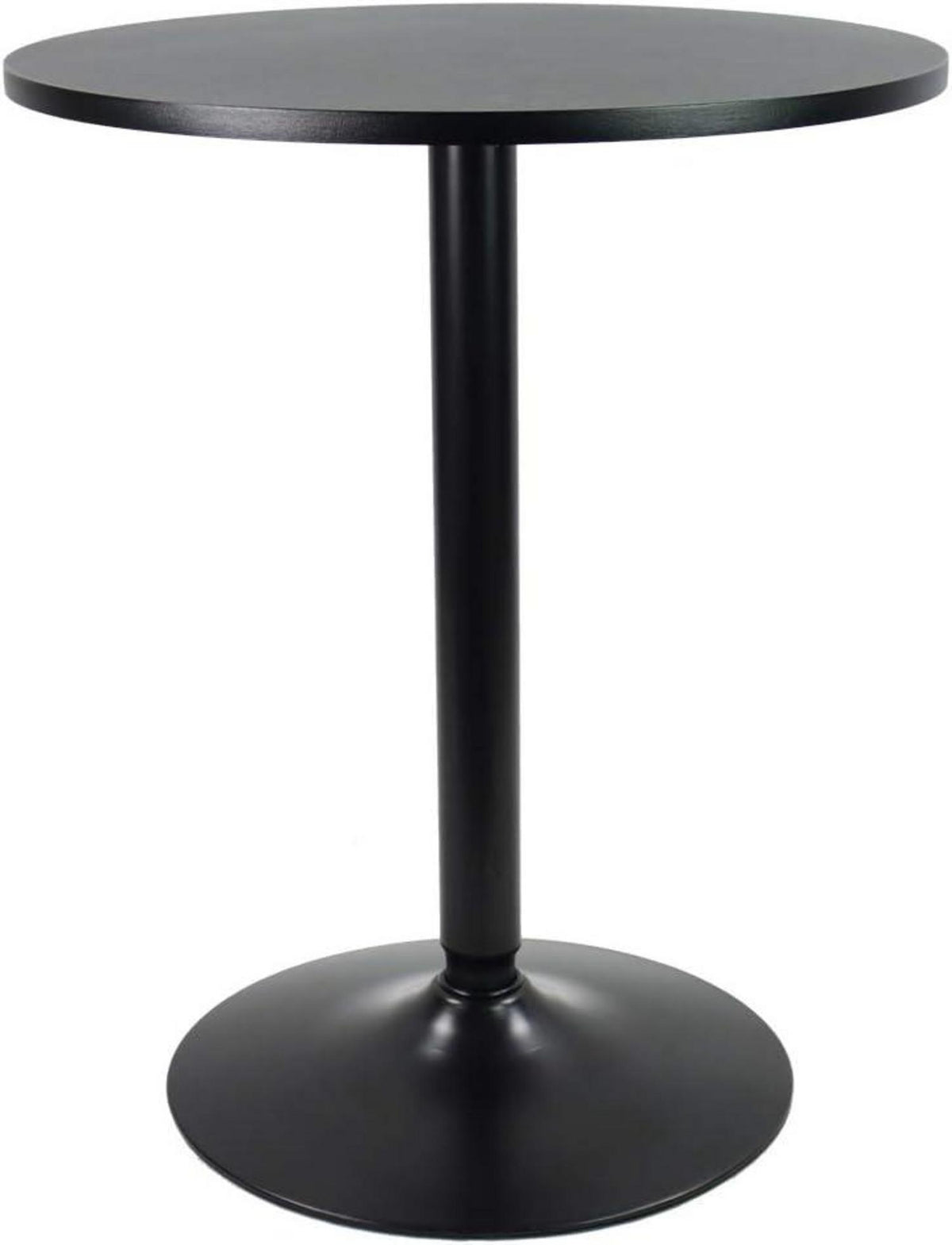 Runder Bistrotisch Stehtisch Höhe 73cm Schwarz MDF Stahl