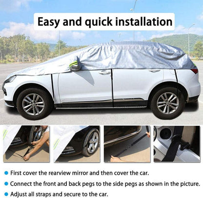 Konnfeir Halbgarage Auto Abdeckplane Winter Sommer wasserdicht 210D Oxford Material