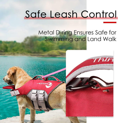 ThinkPet Hund Schwimmweste Rettungsweste Reflektierend Rot
