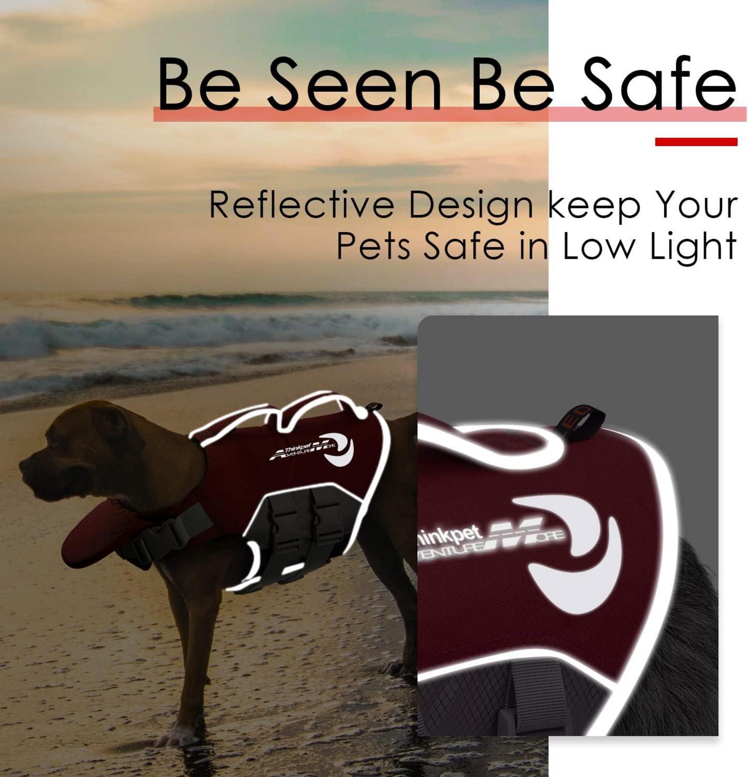 Hund Schwimmweste Einstellbare Rettungsweste Reflektierend Rot