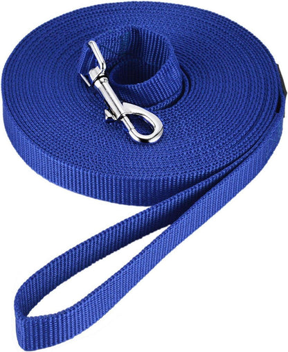 Nylon Schleppleine Hund 20m Trainingsleine D-Karabiner Blue