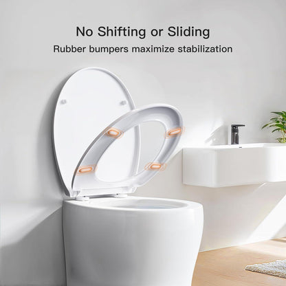 Toilettensitz mit Absenkautomatik, Quick-Release, O-Form