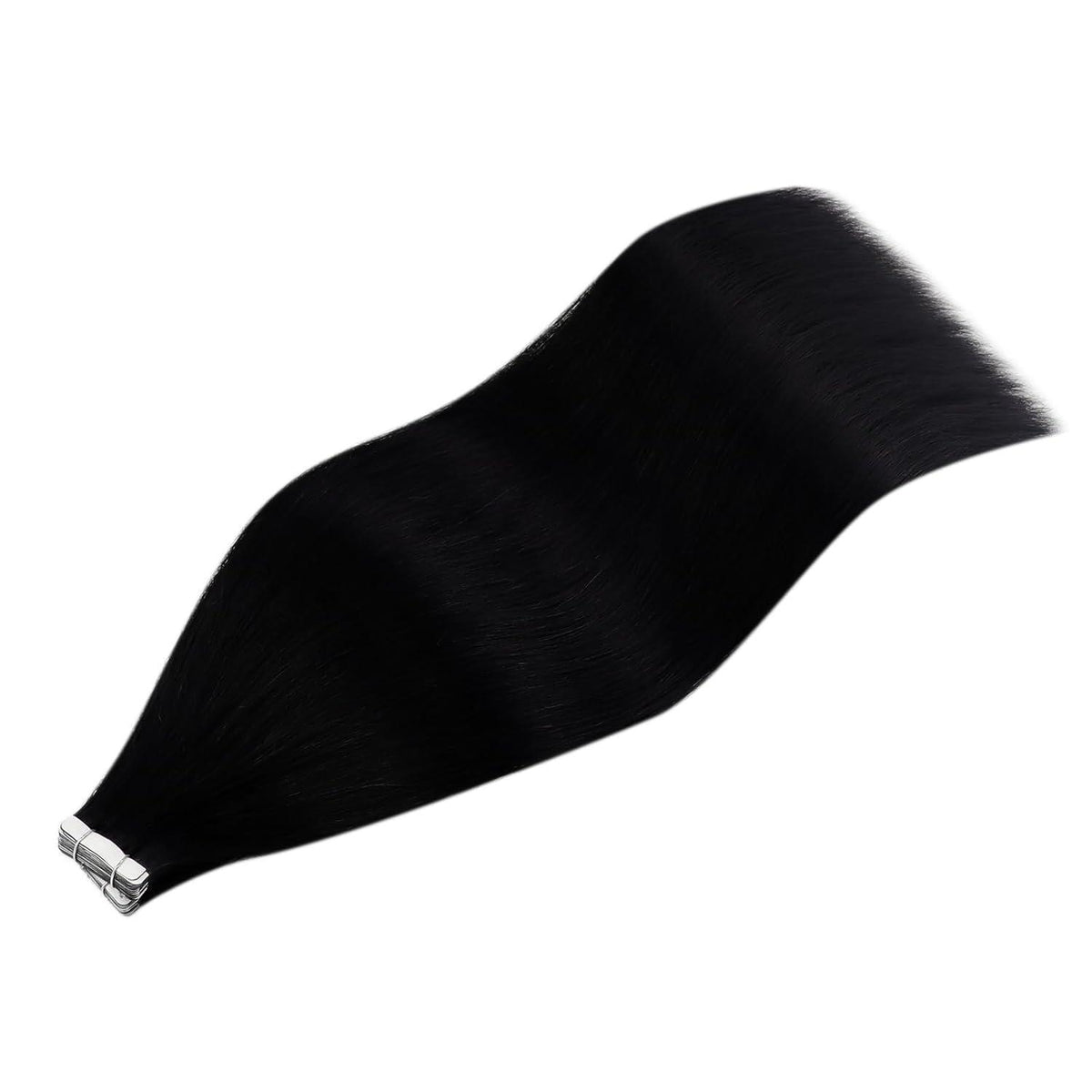 Echthaar Tape-in Extensions Schwarz 60cm - Haarverlängerung