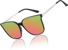 Polarisierte Vintage Sonnenbrille UV400 Schutz Metallrahmen oversized