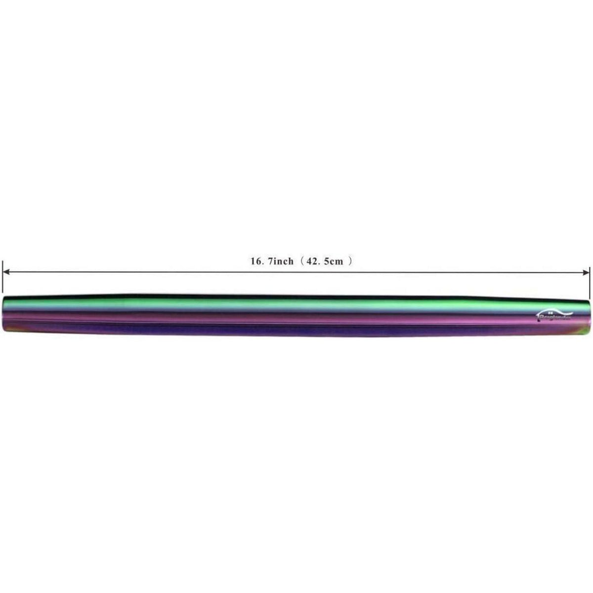 Teigroller Edelstahl 42cm mit Regenbogen Titanbeschichtung