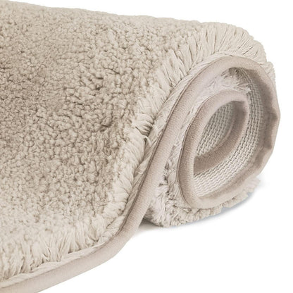Rutschfester Badteppich 80x150 cm – Weiche Mikrofasern, Beige