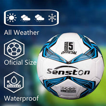 Senston Fußball Wasserdicht Sport Training Ball Größe 5 Blau