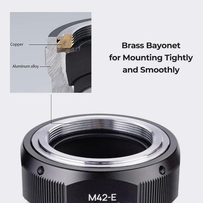 K&F Concept M42-NEX Objektivadapter für Sony NEX Kameras