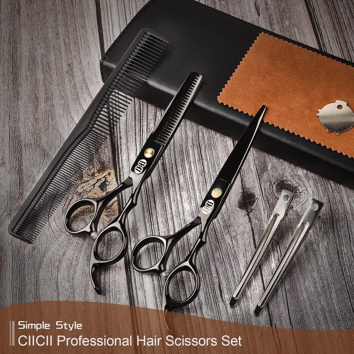 Profi Haarschneideschere Set 6,7 Zoll mit Effilierschere