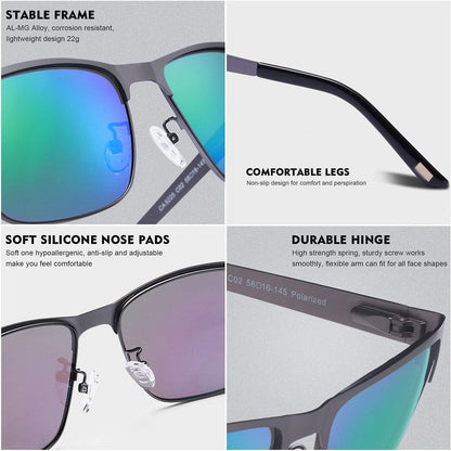 Polarisierte Herren Sonnenbrille Metall UV400 Sport