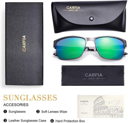 Polarisierte Herren Sonnenbrille Metallrahmen UV 400 Fahrerbrille Sportbrille