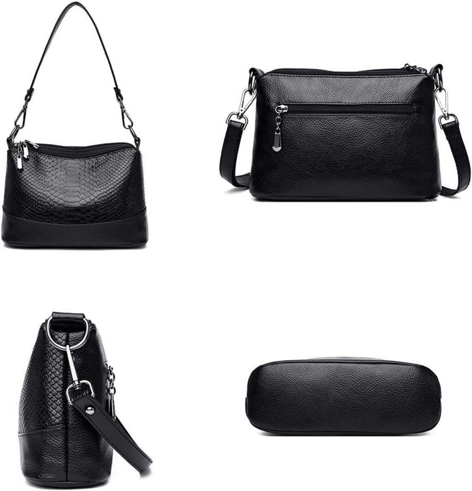 Coolives Damen Umhängetasche - Kleine Hobo Handtasche aus PU-Leder