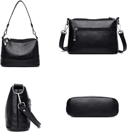 Coolives Damen Umhängetasche - Kleine Hobo Handtasche aus PU-Leder
