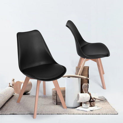 Modernes Esstisch-Set für 4-6 Personen mit Massivholzbeinen