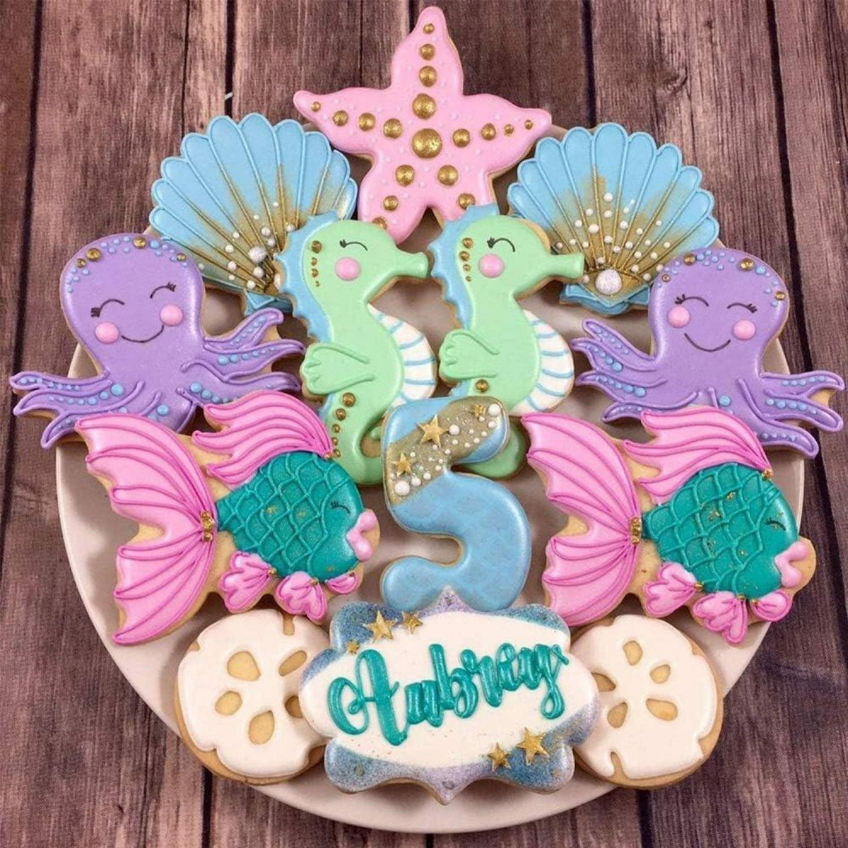 Ozean Tiere Ausstechformen Set 8 Stück Edelstahl Keks Fondant Backform