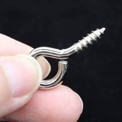 100 Stück kleine Ösenschrauben Augenbolzen Schraubhaken 2 Größen 16x36 mm 10x20