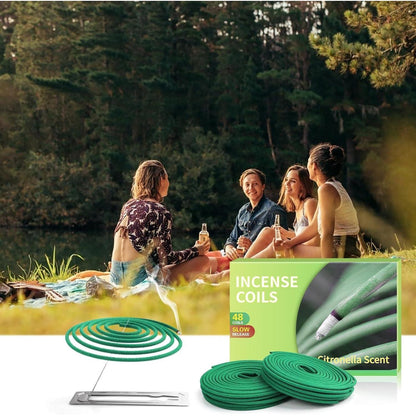 Citronella Räucherspiralen für Innen & Außen, 48 Stück