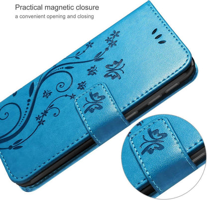 Lederhülle Xiaomi Redmi Note 9 Hülle + Schutzfolie Flip Wallet Blau