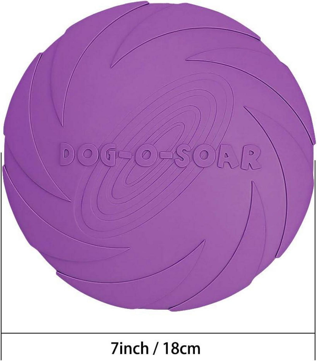 Vivifying Frisbee Hund 2er Set 18cm Kautschuk Grün Lila