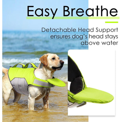 Hund Schwimmweste Rettungsweste Reflektierend Auftrieb Grün
