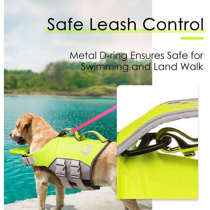 Hund Schwimmweste Rettungsweste Reflektierend Auftrieb Grün