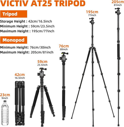 Professionelles Aluminium-Kamera-Stativ, 205cm, 10kg
