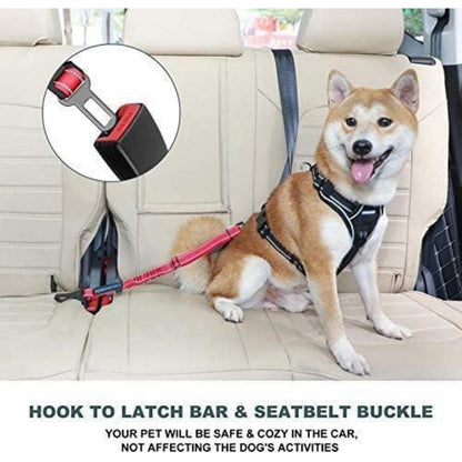 Hunde-Sicherheitsgurt für Auto, verstellbar, Dunkelrot