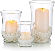 3er Set Glaskerzenhalter Hurricane Candleholder für Home Decor