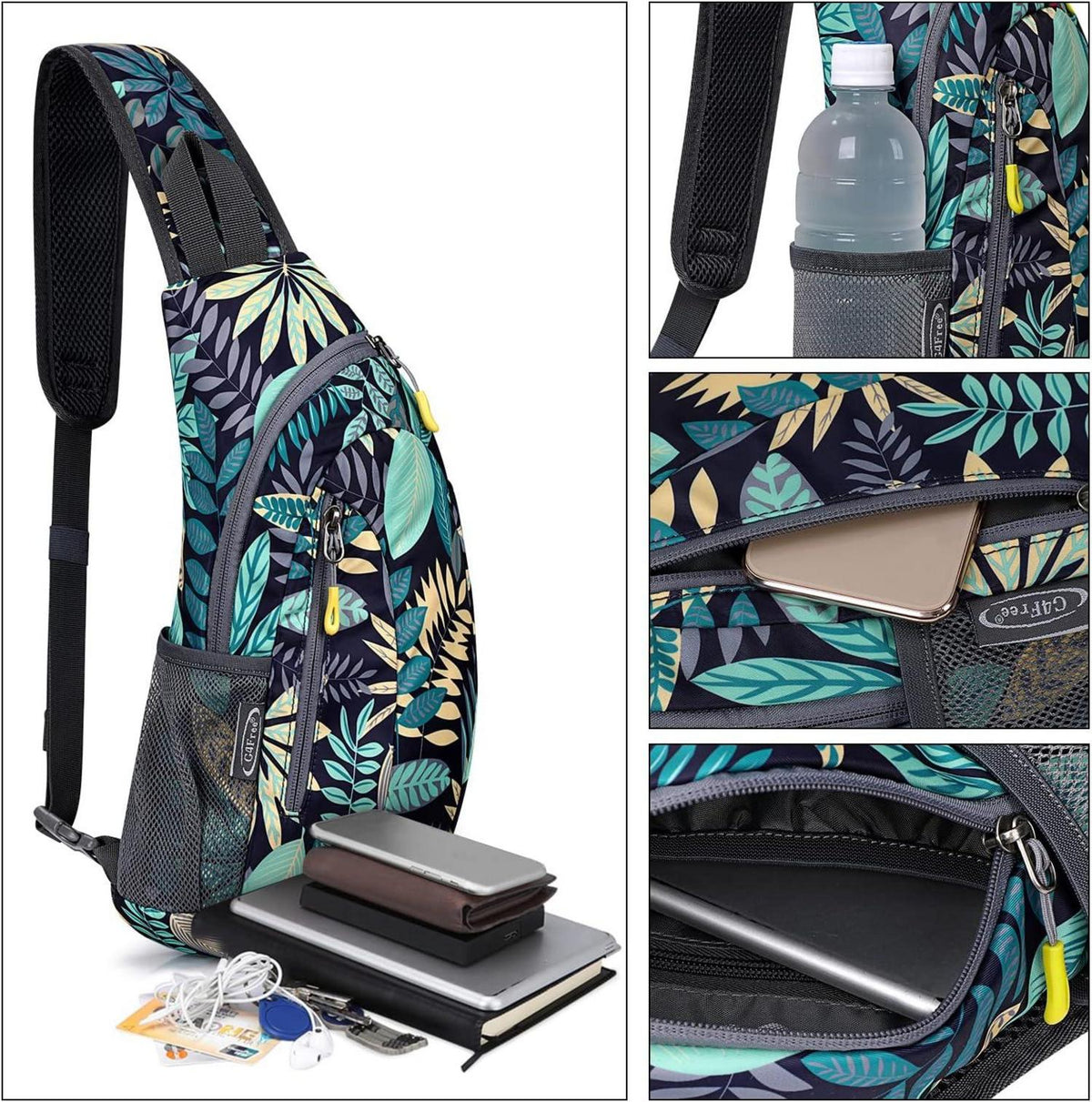 G4Free Leichte Brusttasche Sling Schulter Rucksack Blau 15.5 Zoll