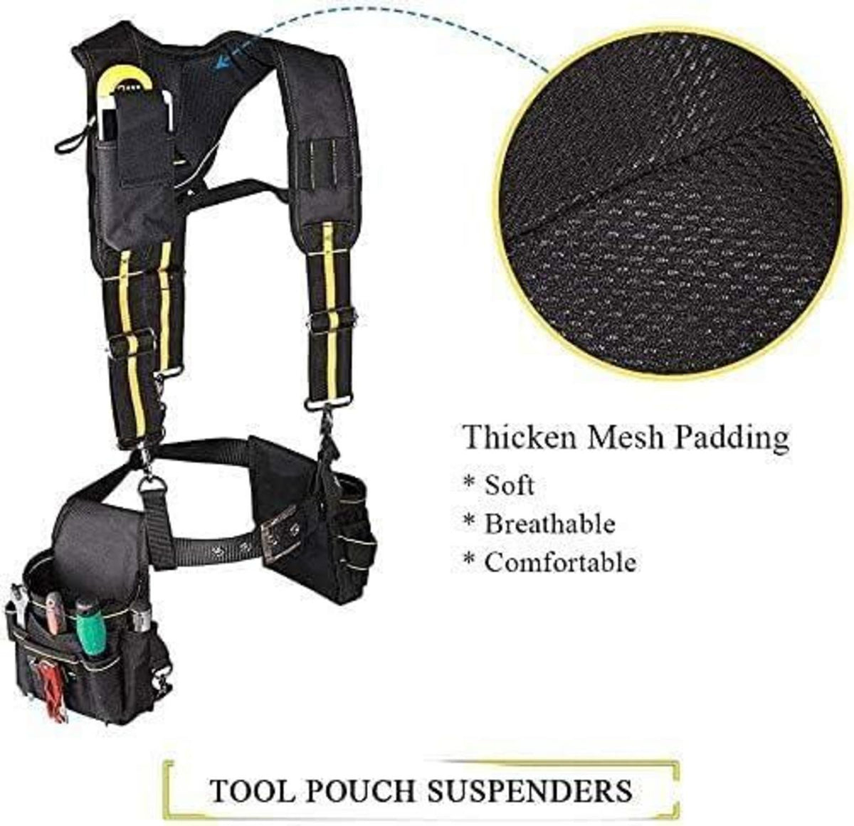 Hosenträger-Werkzeuggürtel Nylon Robust Elektriker Tischler