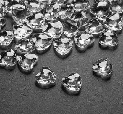Kristall Herzen 500 Stk. Diamantkristalle 12mm Streudeko Hochzeit DIY