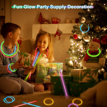 DELEE 100er Knicklichter Party Set Glow Neon für Kinder & Erwachsene