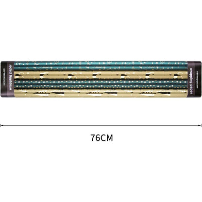 Geschenkpapier Rolle Grün Gold Glitzer - 4 Rollen 76x305cm