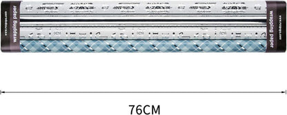 RUSPEPA Geschenkpapier 4 Rollen 76cm x 305cm Silber Blau Glitter Metallic