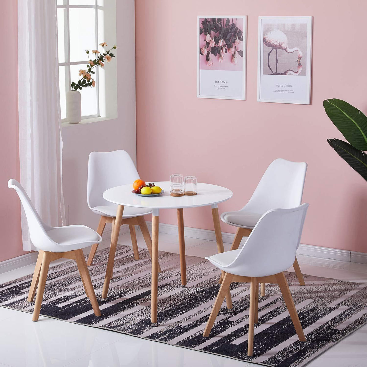 Runder Esstisch Weiß 80cm – Skandinavischer Küchentisch