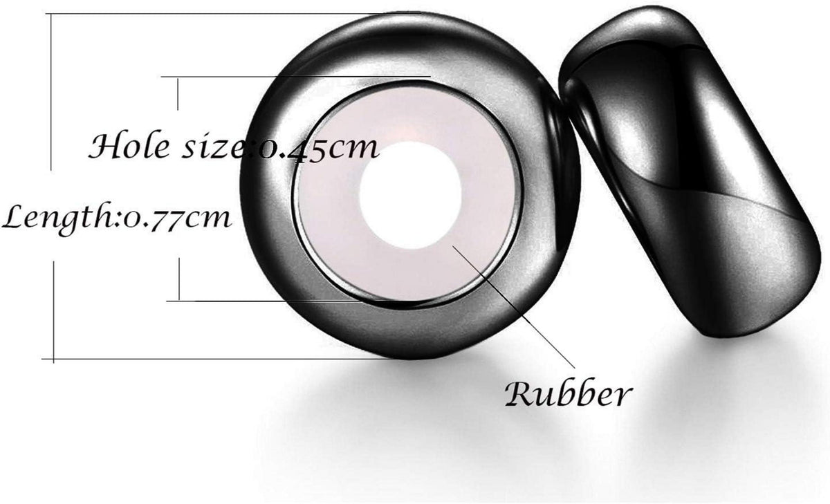 GW 925 Sterling Silber Gummi Spacer Stopper Bead Charm für